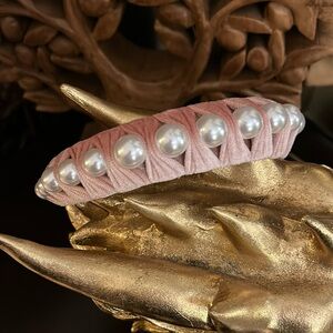 Blush pink velvet headband NW!!!